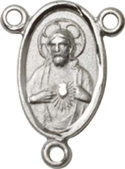 Scapular Sterling Silver Rosary Centerpiece - Sterling Silver