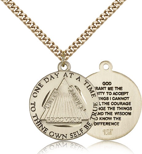 Men's Recovery Medal - 14KT Gold Filled