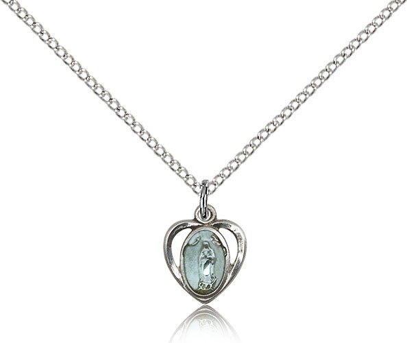 Our Lady of Guadalupe Medal - Silver | Blue