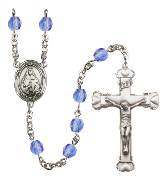 Women's St. Theodora Birthstone Rosary - Sapphire