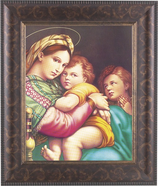Madonna and Child with Saint Gabriel 8x10 Framed Print Under Glass - #124 Frame