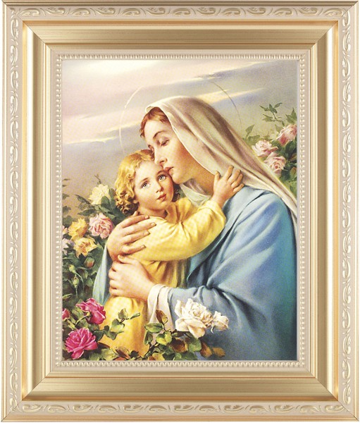 Madonna and Child in the Garden 8x10 Framed Print Under Glass - #138 Frame