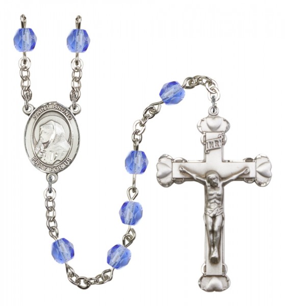Women's St. Bruno Birthstone Rosary - Sapphire