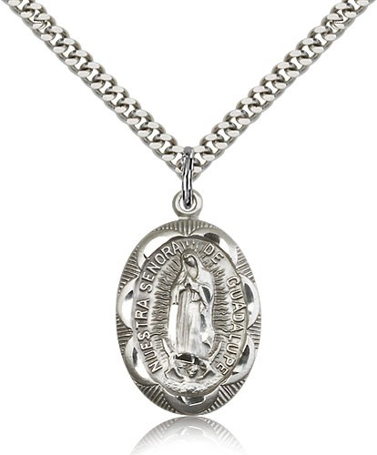 Our Lady of Guadalupe Medal - Sterling Silver