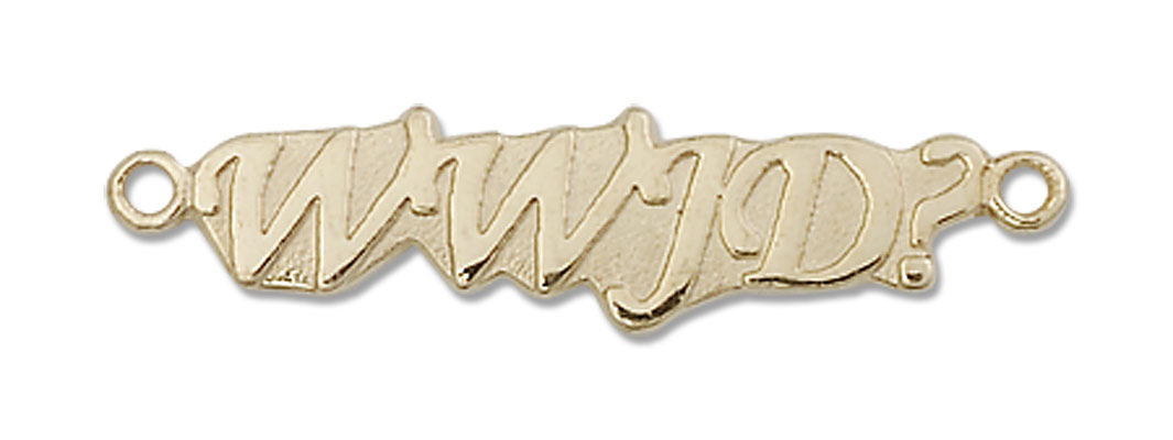 What Would Jesus Do Pendant - 14K Solid Gold