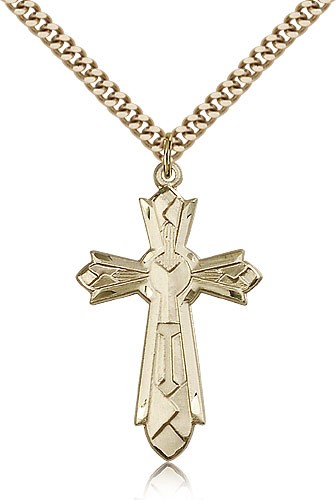 Mosaic Cross Pendant - 14KT Gold Filled