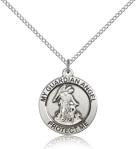 Guardian Angel Medal - Sterling Silver