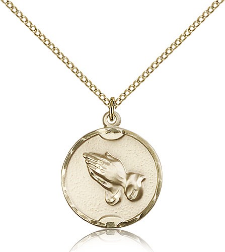 Praying Hands Pendant - 14KT Gold Filled