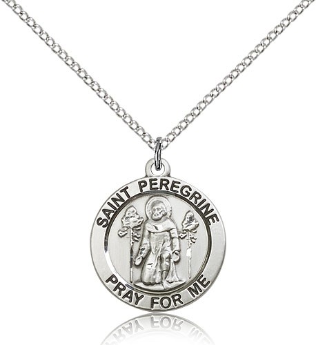 St. Peregrine Medal - Sterling Silver
