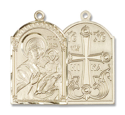 Mother of God Medal - 14K Solid Gold