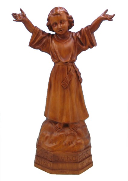 Plastic Divino Nino Statue - 32 inch - Woodstain