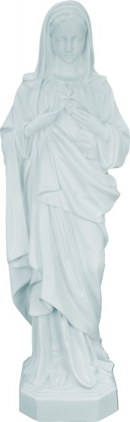 Plastic Immaculate Heart of Mary Statue - 24 inch - White