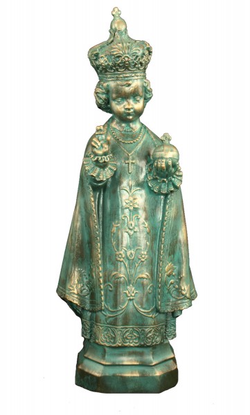 Plastic Infant of Prague Statue - 24 inch - Patina