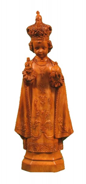 Plastic Infant of Prague Statue - 24 inch - Woodstain