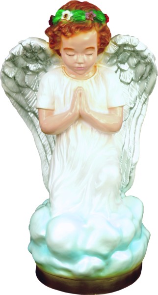 Plastic Kneeling Angel Statue - 16 inch - Full Color