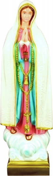 Plastic Our Lady of Fatima Statue - 24 inch - Full Color