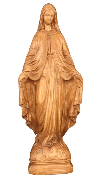 Plastic Our Lady of Grace Statue - 24 inch - Woodstain