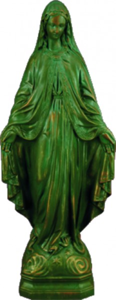 Plastic Our Lady of Grace Statue - 24 inch - Patina