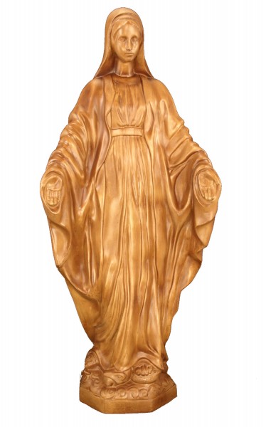 Plastic Our Lady of Grace Statue - 32 inch - Woodstain