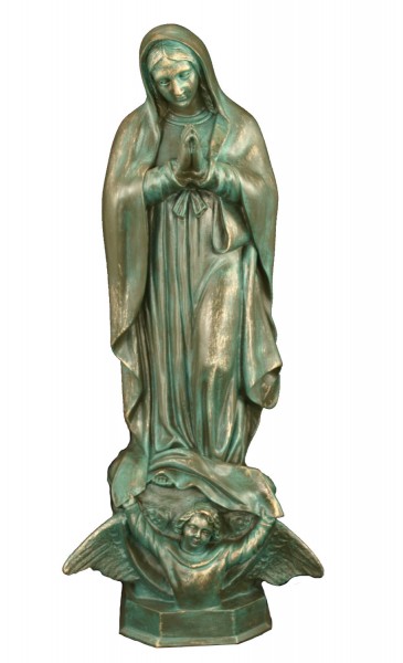 Plastic Our Lady of Guadalupe Statue - 24 - Patina