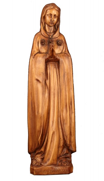 Plastic Rosa Mystica Statue - 24 inch - Woodstain