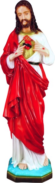 Plastic Sacred Heart of Jesus Statue - 32 inch - Full Color