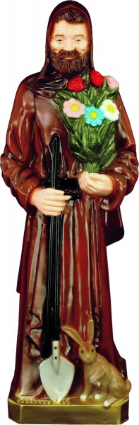 Plastic Saint Fiacre Statue - 24 inch - Full Color