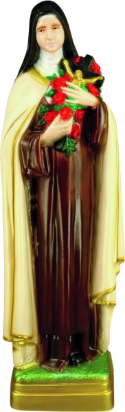 Plastic Saint Theresa Statue - 24 inch - Full Color