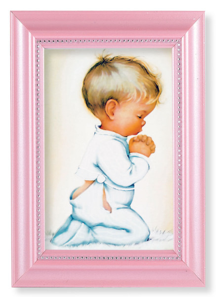 Praying Boy 4x6 Print Pearlized Frame - #117 Frame