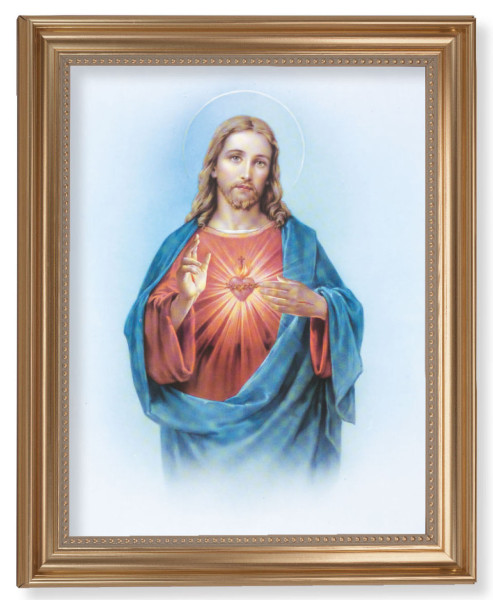 Sacred Heart of Jesus 11x14 Framed Print Artboard - #129 Frame