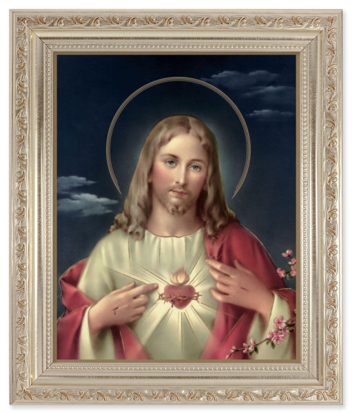 Sacred Heart of Jesus 8x10 Framed Print Under Glass - #164 Frame