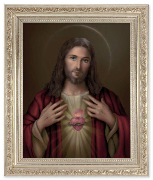 Sacred Heart of Jesus 8x10 Framed Print Under Glass - #164 Frame