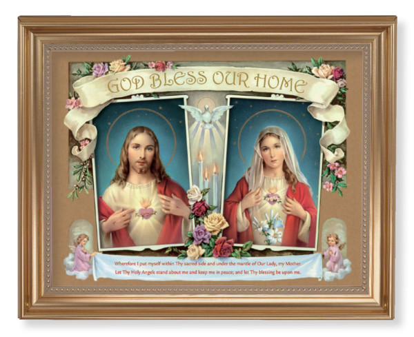Sacred Hearts House Blessing 11x14 Framed Print Artboard - #129 Frame