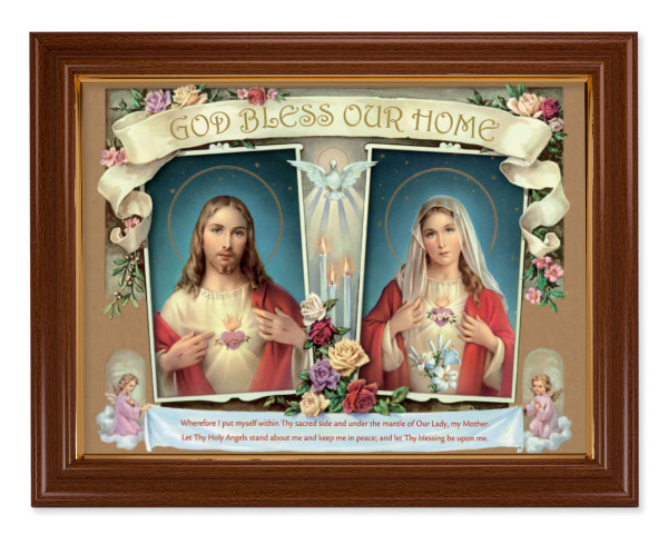 Sacred Hearts House Blessing 12x16 Framed Print Artboard - #134 Frame