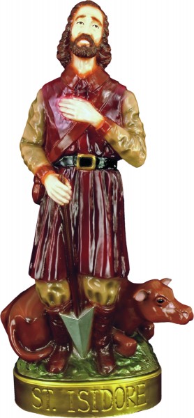 Saint Isidore the Farmer Statue - 24 inch - Full Color