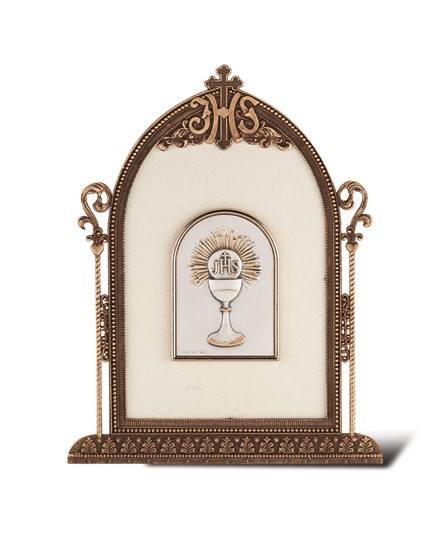 Salerni Sterling Silver First Communion Keepsake Plaque - Bronze