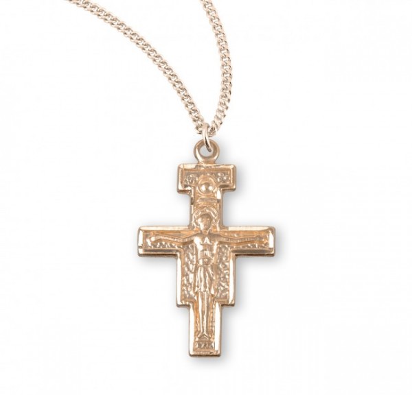 San Damiano Crucifix Pendant Sterling Silver - 4 sizes available - Gold Plated