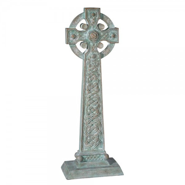 Slimline Celtic Cross Garden 23.5&quot; High - Stone Finish
