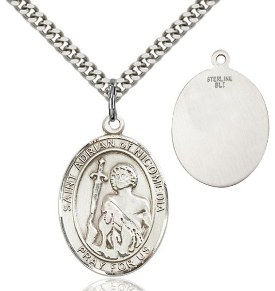 St. Adrian of Nicomedia Medal - Sterling Silver