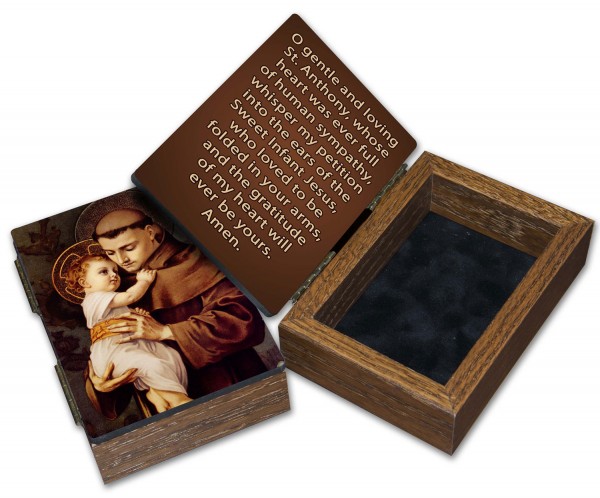 St. Anthony Keepsake Box - Brown