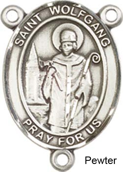 St. Benedict Rosary Centerpiece Sterling Silver or Pewter - Pewter
