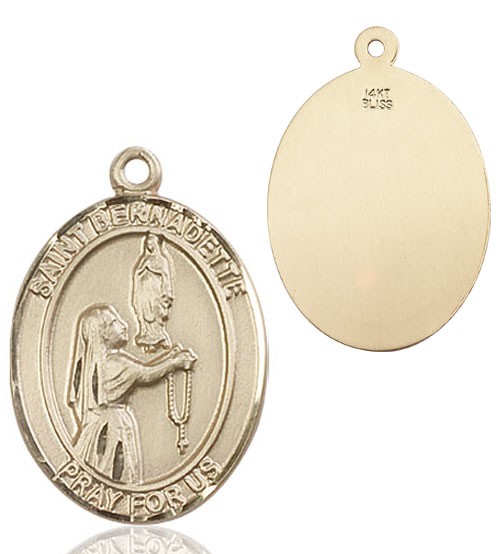 St. Bernadette Medal - 14K Solid Gold