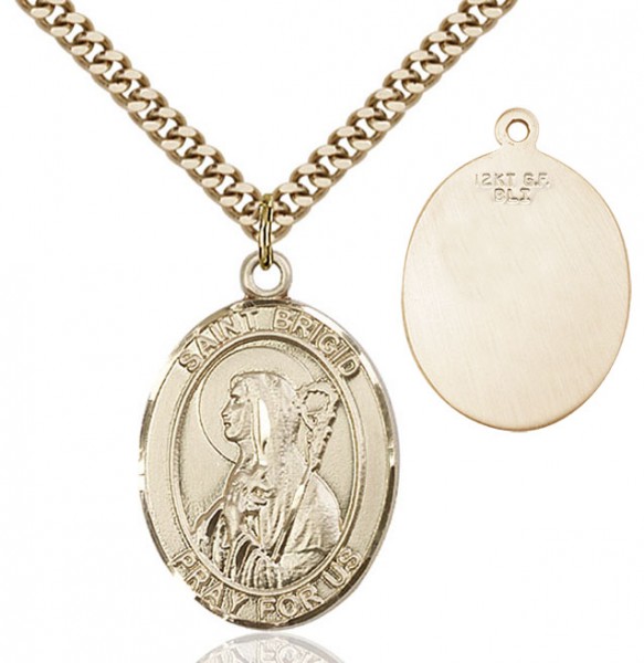St. Brigid of Ireland Medal - 14KT Gold Filled