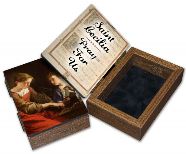 St. Cecilia Keepsake Box - Brown