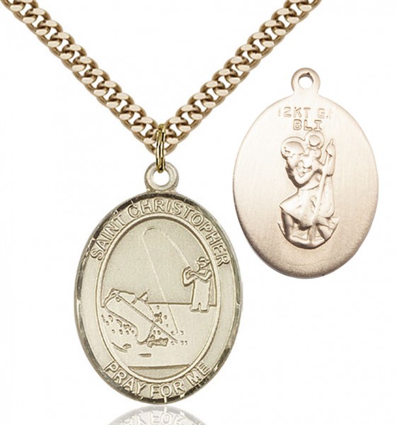 St. Christopher Fishing Medal - 14KT Gold Filled