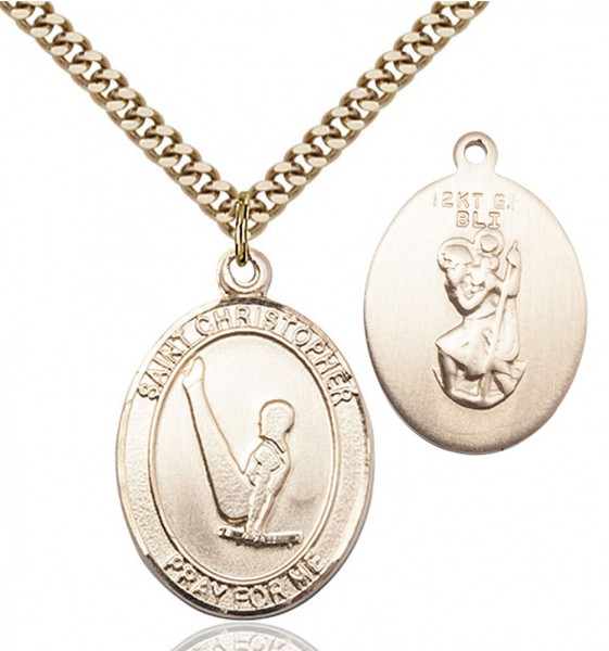 St. Christopher Gymnastics Medal - 14KT Gold Filled