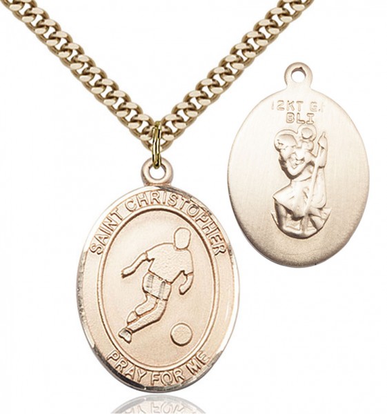 St. Christopher Soccer Medal - 14KT Gold Filled