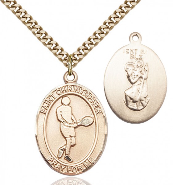 St. Christopher Tennis Medal - 14KT Gold Filled