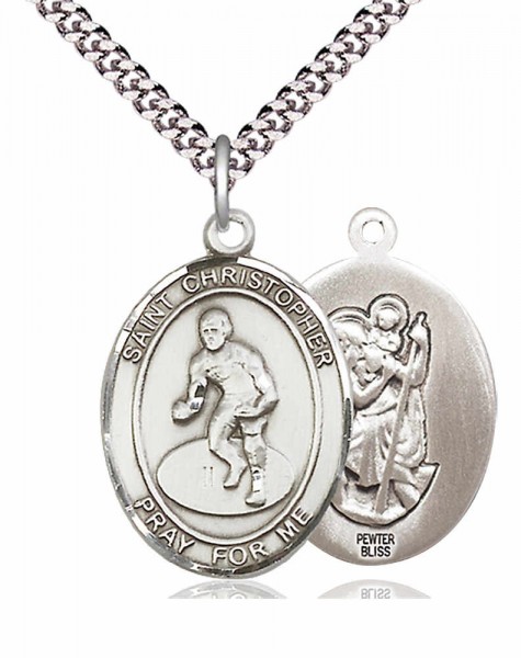 St. Christopher Wrestling Medal - Pewter