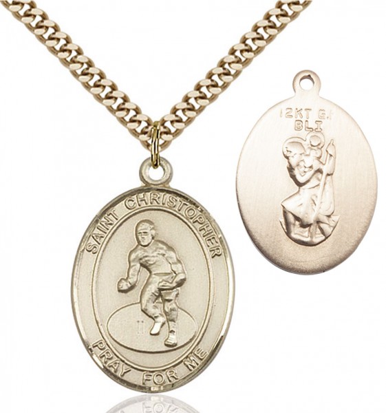 St. Christopher Wrestling Medal - 14KT Gold Filled